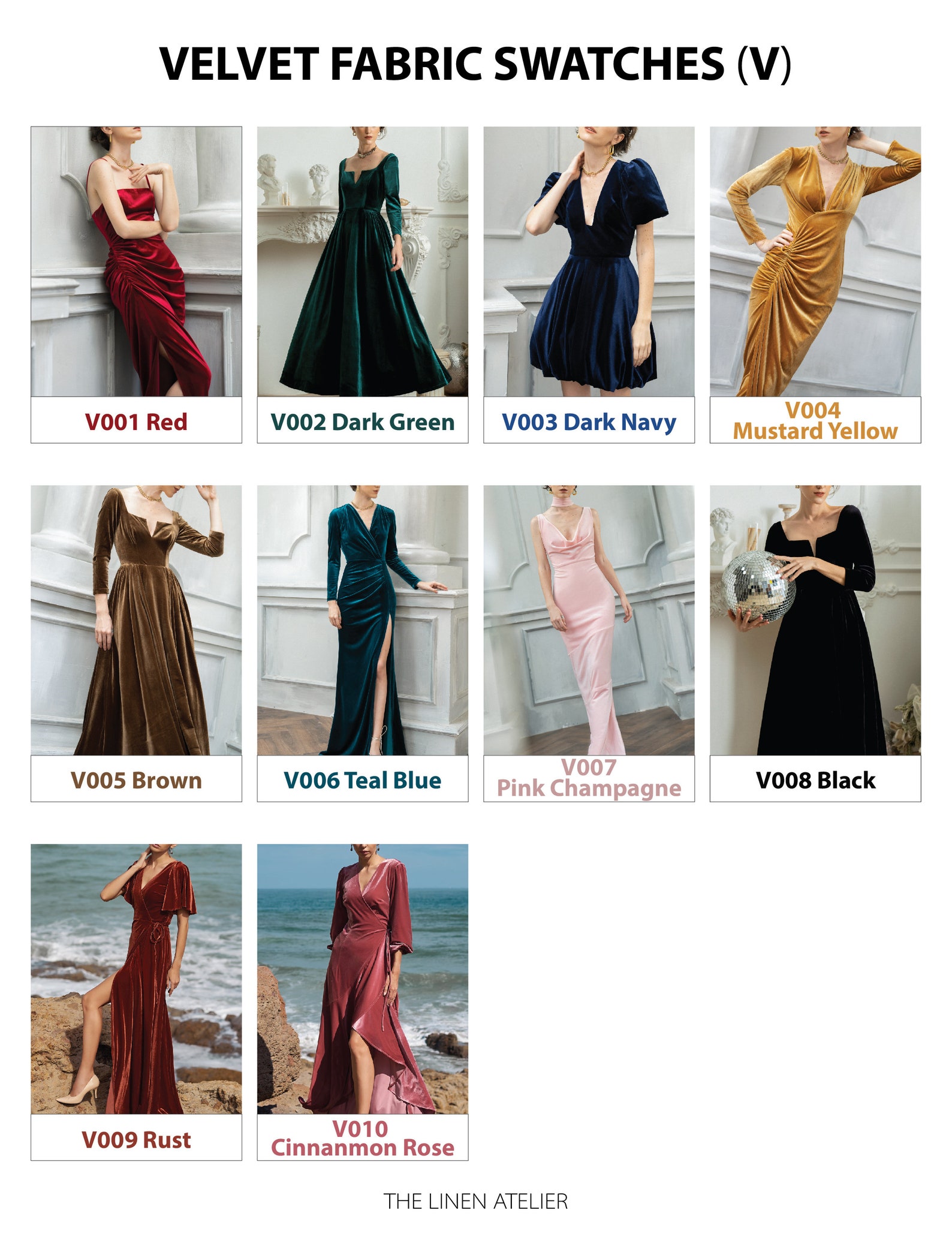 JULIA Rust Velvet Bridesmaid Dress Long Sleeve Velvet Gown | Etsy