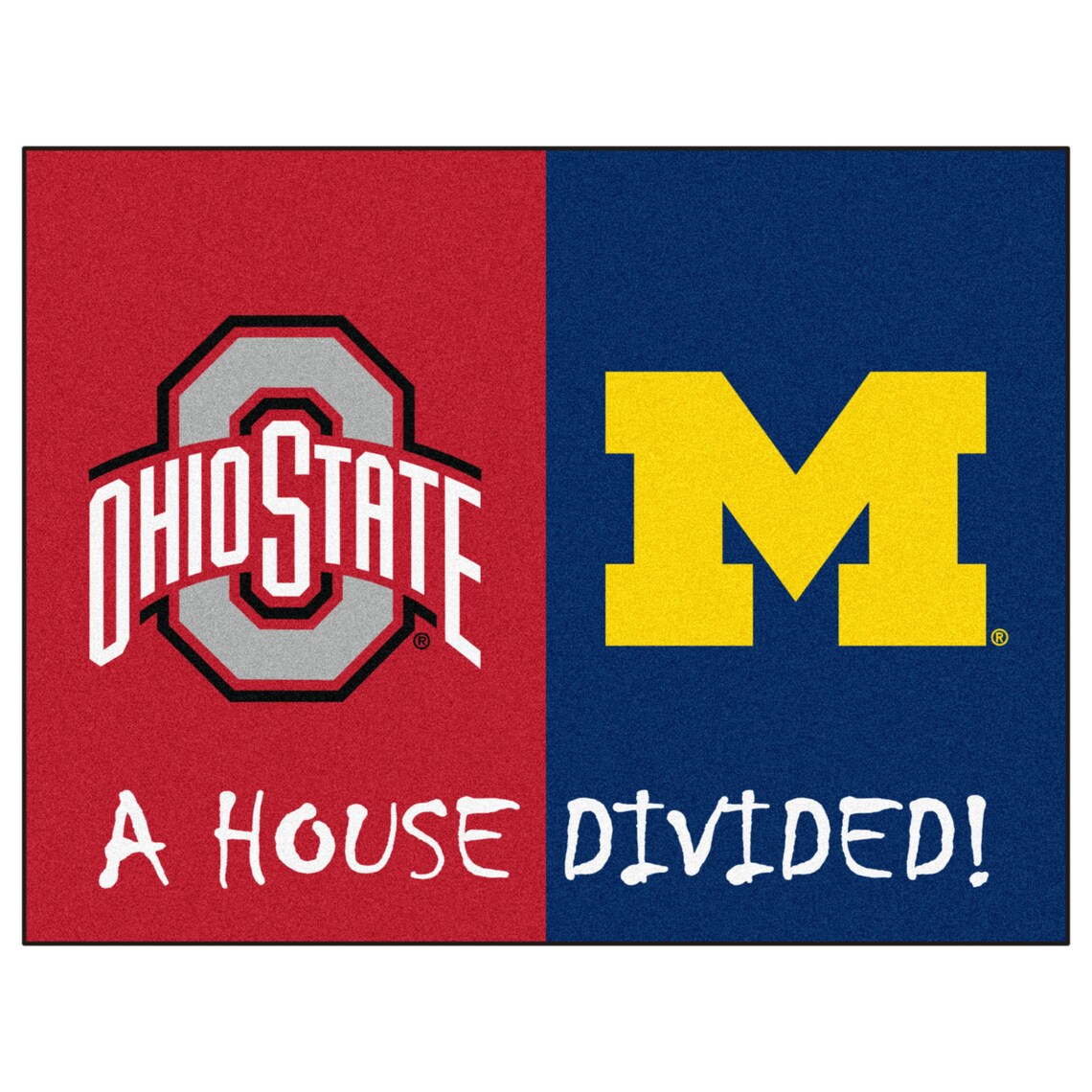 House Divided NCAA Area Rug Etsy