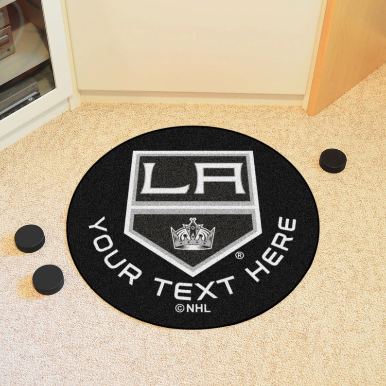 Personalized Nhl La Kings Decor S Roundel Rug Hockey 50