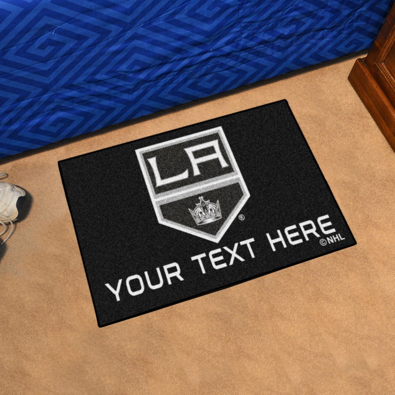 Personalized Nhl La Kings Decor S Roundel Rug Hockey Image 0