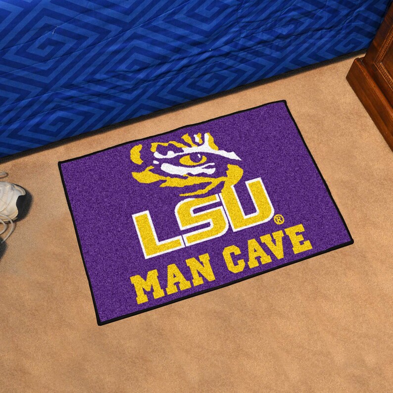 LSU Man Cave Rug Perfect for Man Cave or Tailgating Etsy