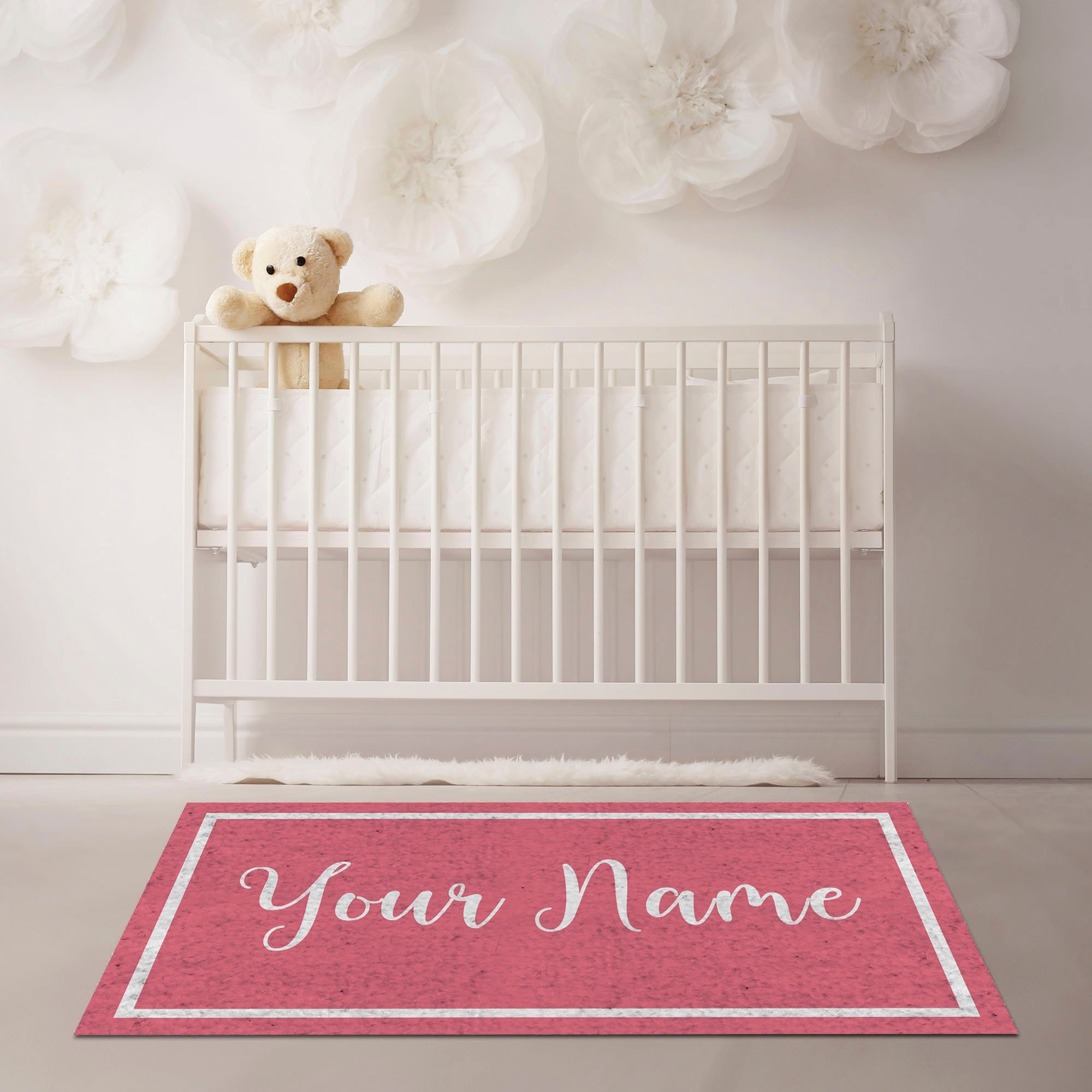 Custom Nursery Rug Name Rug Personalized Rug Nursery Decor Etsy