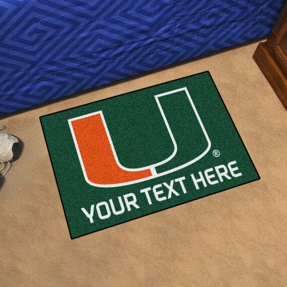Miami Hurricanes Custom Home Decor Miami Football Decor Etsy