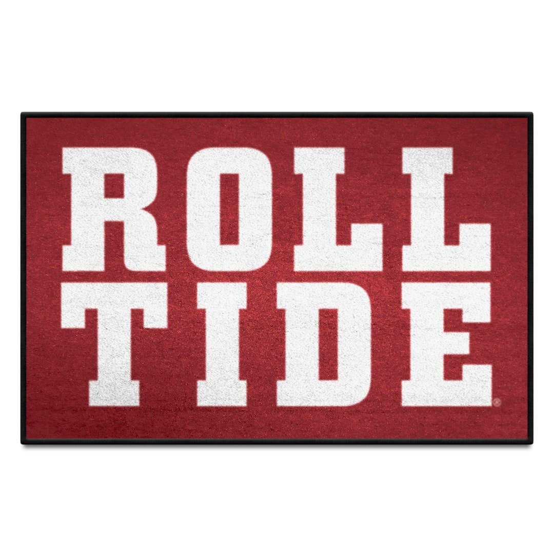 NCAA Alabama Crimson Tide Roll Tide Slogan Accent Rug Etsy