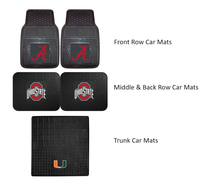 Florida Gators Heavy Duty Vinyl Car Mats for Front Row Middle Etsy