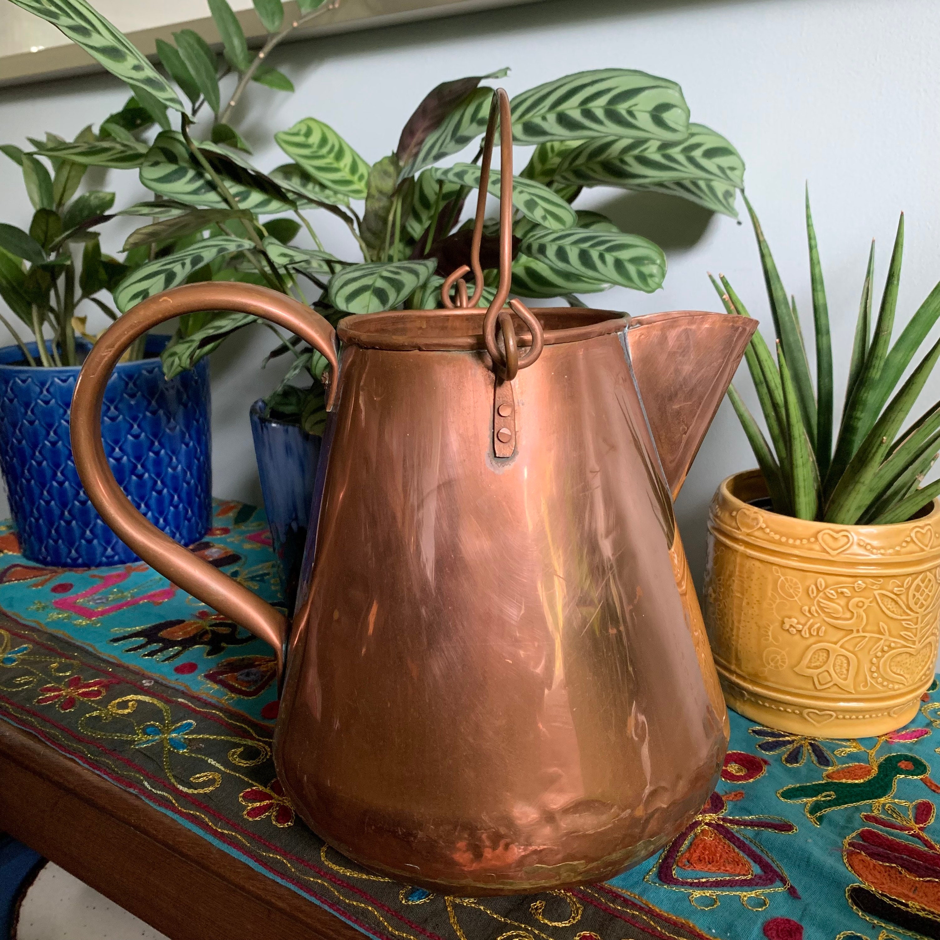 Large Vintage Copper Pitcher / Made in Holland / Farmhouse Etsy
