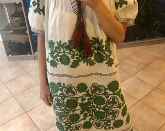 Petra embroidered linen midi dress Fashion ethnic clothing