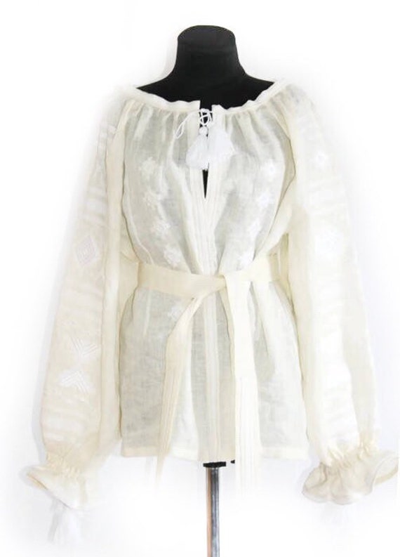 white boho shirt