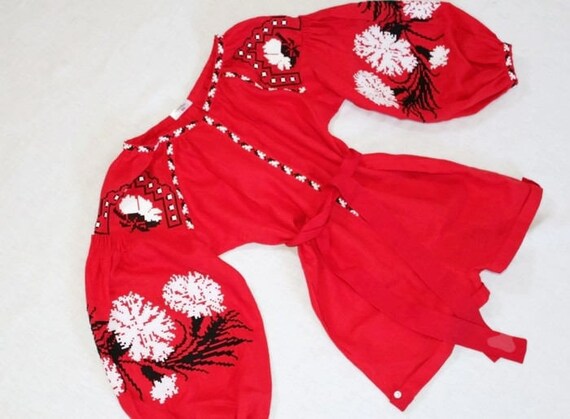 red overalls plus size