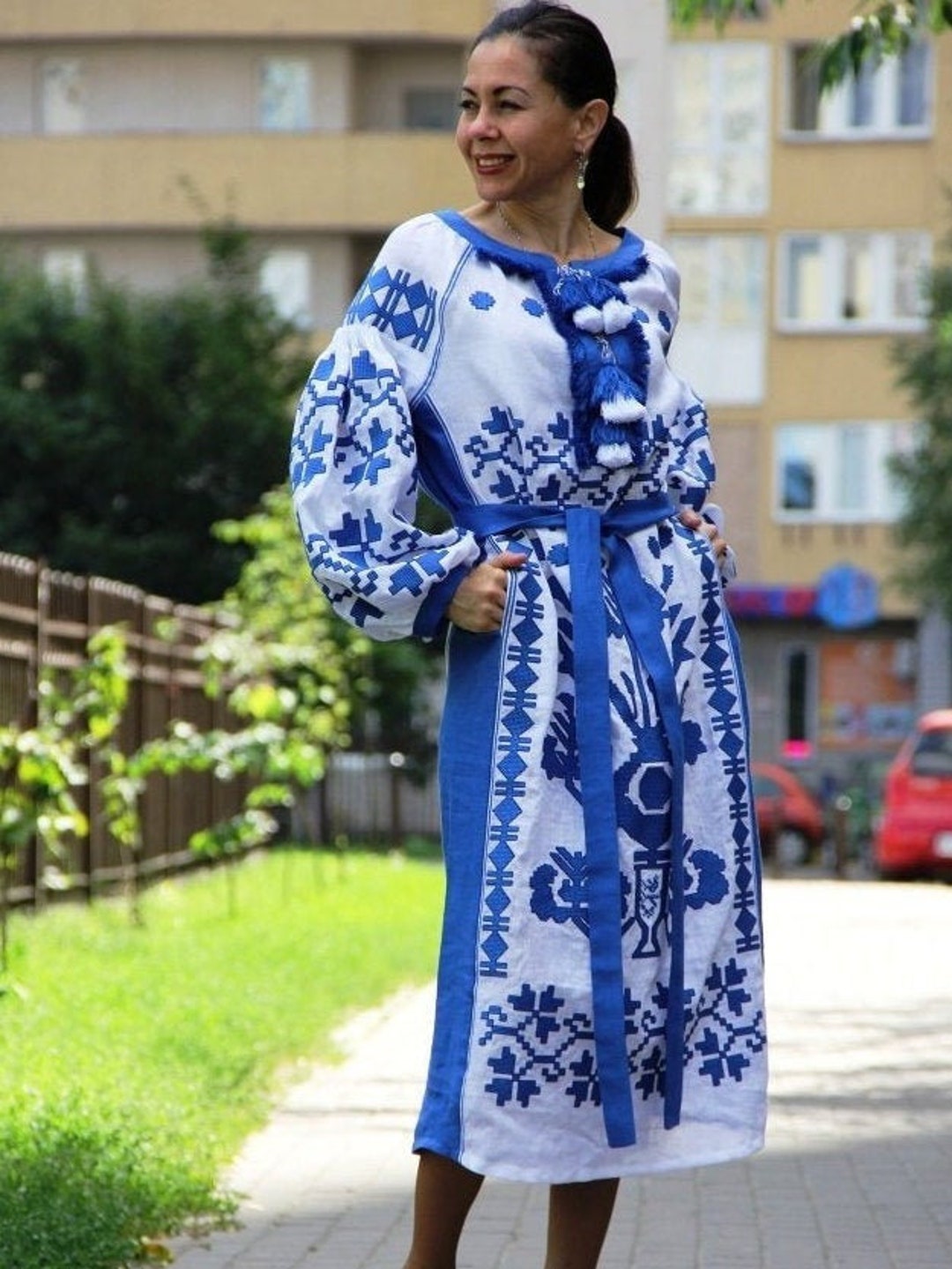 Ukrainian Boho Dress Embroidered Fashion Tunic Tree of Life - Etsy