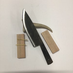 Jeff White Kit de faca de chef/cozinheiro em branco e cabo