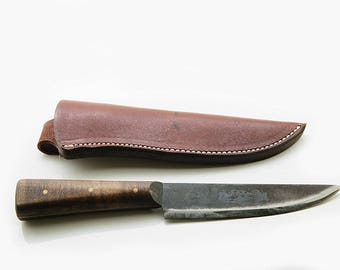 Jeff White English Trade Knife (Curly Maple W/ Sheath)