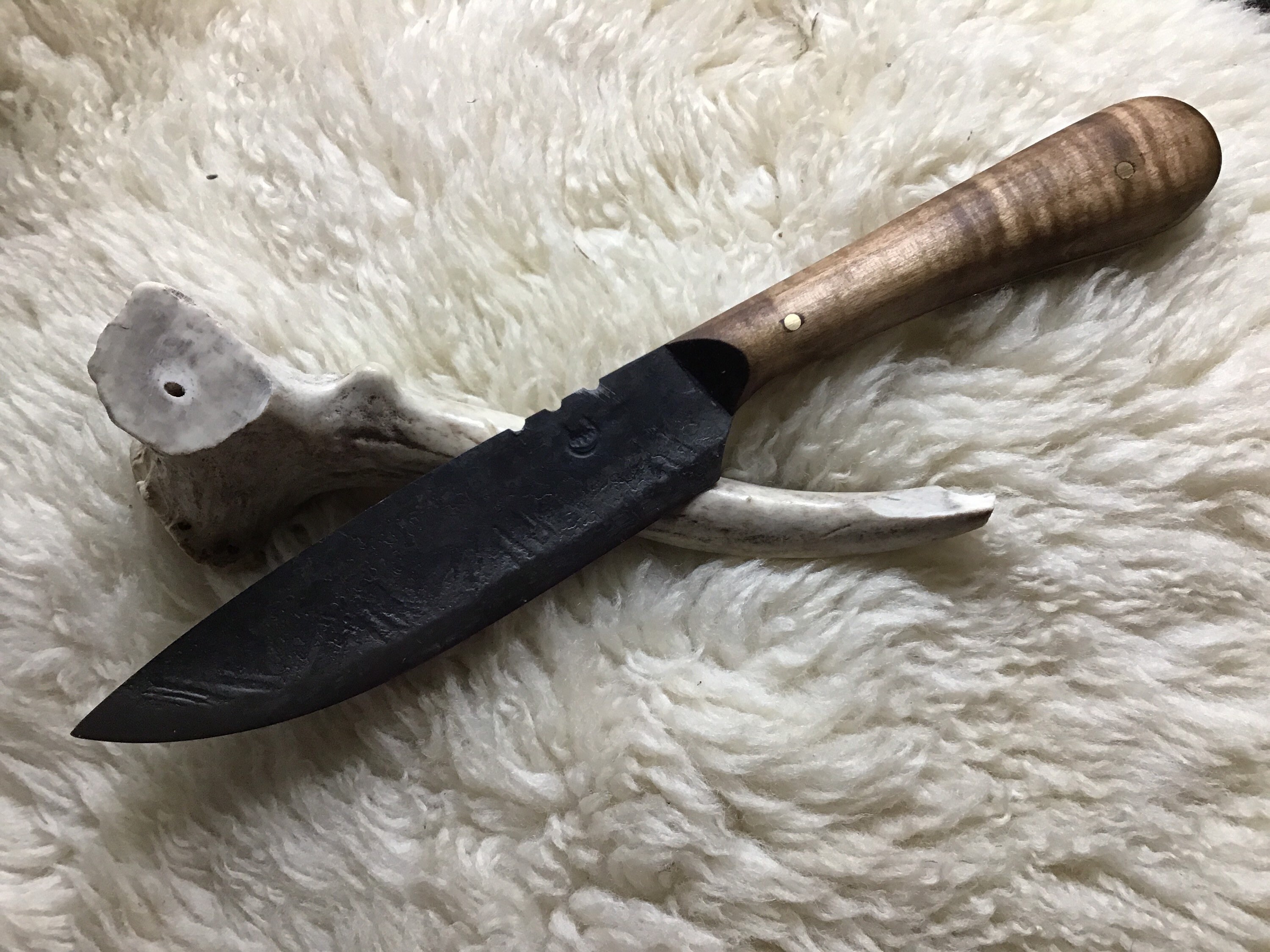 Jeff White Razorback Knife With Leather Sheath Etsy