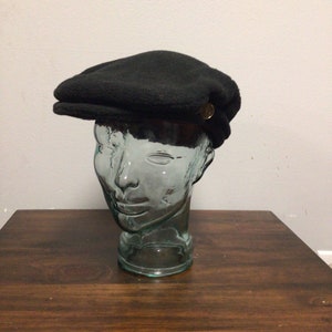 1/1 Black Handmade Artisan Newsboy Cap - The Congenial Hatter