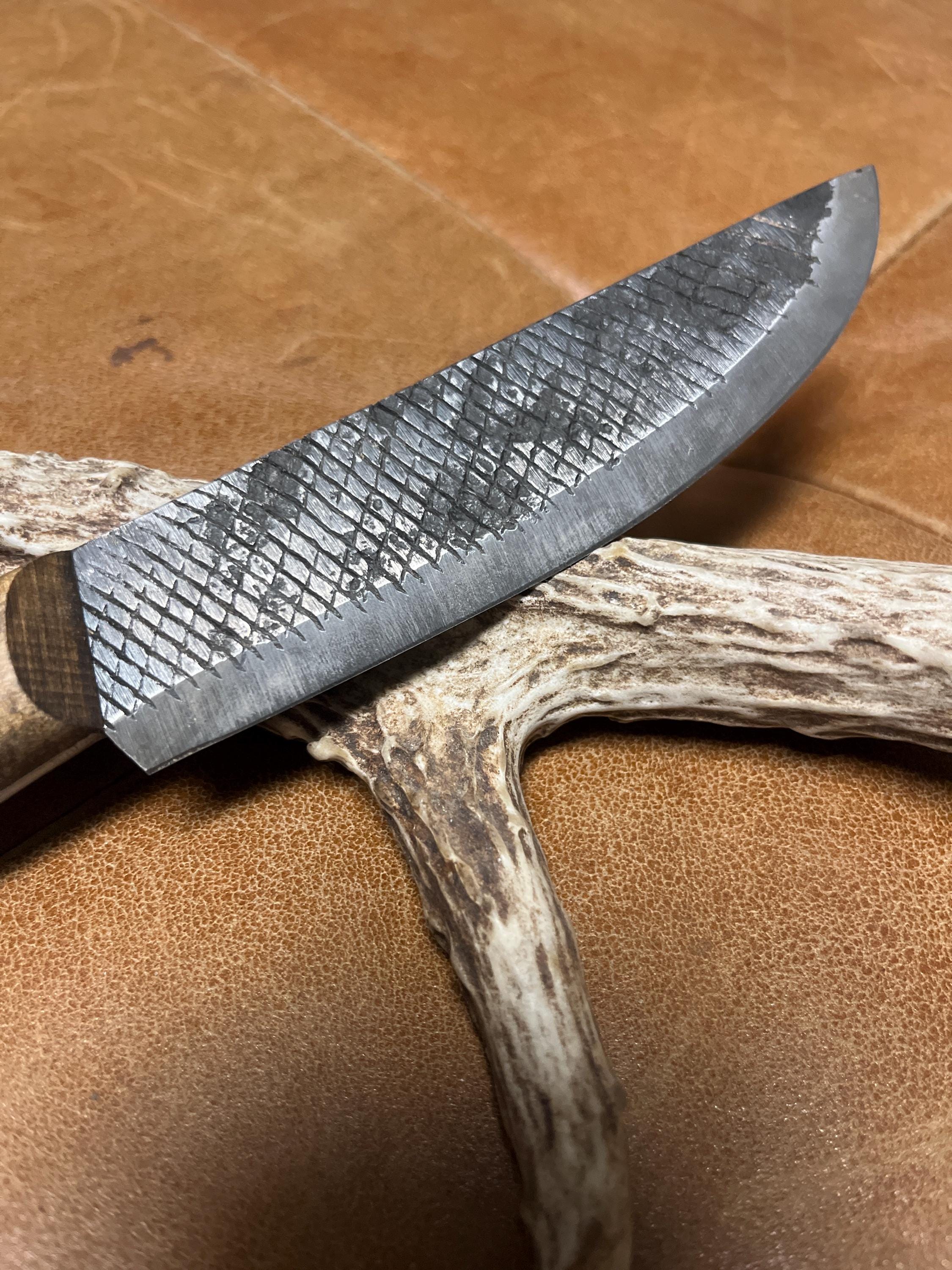 Bezalel Collective Horseshoe Rasp French Trade Knife Curly Maple Handle ...