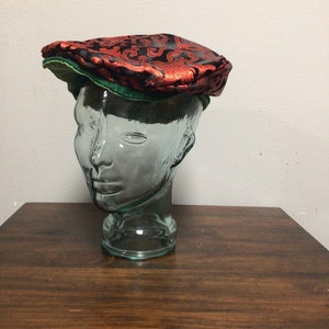 1/1 Watermelon-Inspired Handmade Artisan Newsboy Cap - The Congenial Hatter