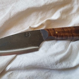 Jeff White Bush 1 Survival Knife (impugnatura in acero riccio) Coltello artigianale. Storicamente accurato.