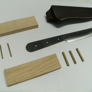 Jeff White French Trade knife blank with kit and sheath