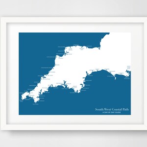 Chemin de la côte sud-ouest - Impression giclée bleu foncé