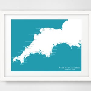 Sendero de la costa suroeste: impresión giclée en verde azulado