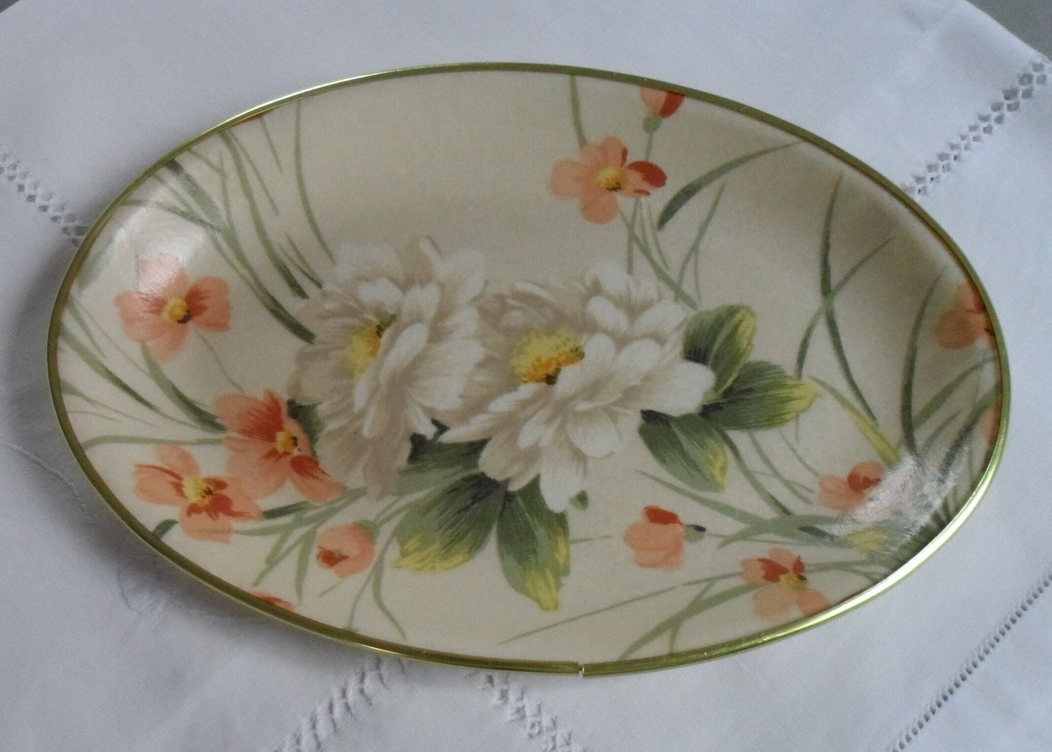 レトロ◆KESWICK TRAYS◆グラスファイバー◆薔薇◆特大トレイ◆イギリス レトロ◇KESWICK TRAYS◇グラスファイバー◇薔薇◇特大トレイ