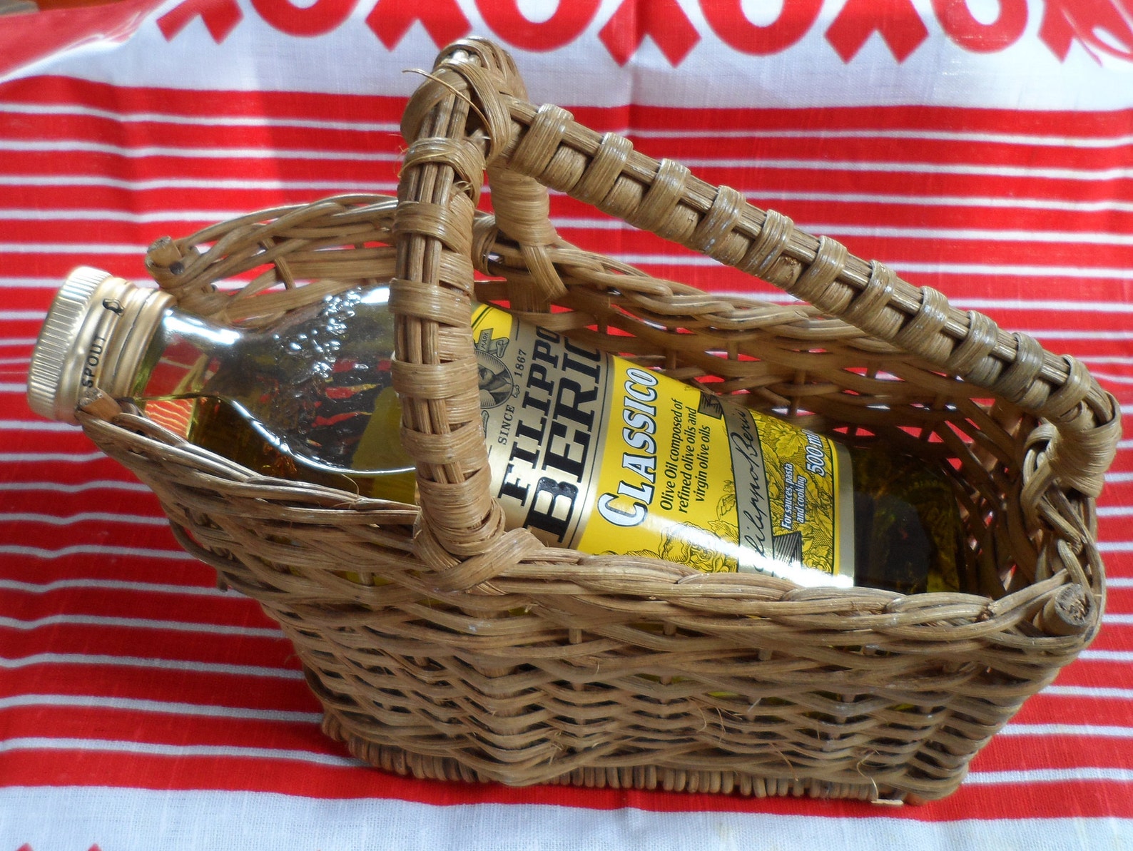 Wicker Basket for Olive Oil Bottle. Basketry. Carrier. Pourer. Etsy