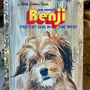 Vintage 1978 Joe Camp’s Benji Fastest Dog in the West, Vintage Little Golden Book, 1970s Children’s Book, 1970s TV and Movies