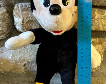 Vintage 1989 Playskool Mickey Mouse, 15” Plush with Tags, 1980s Disney Toys, Stuffed Mouse