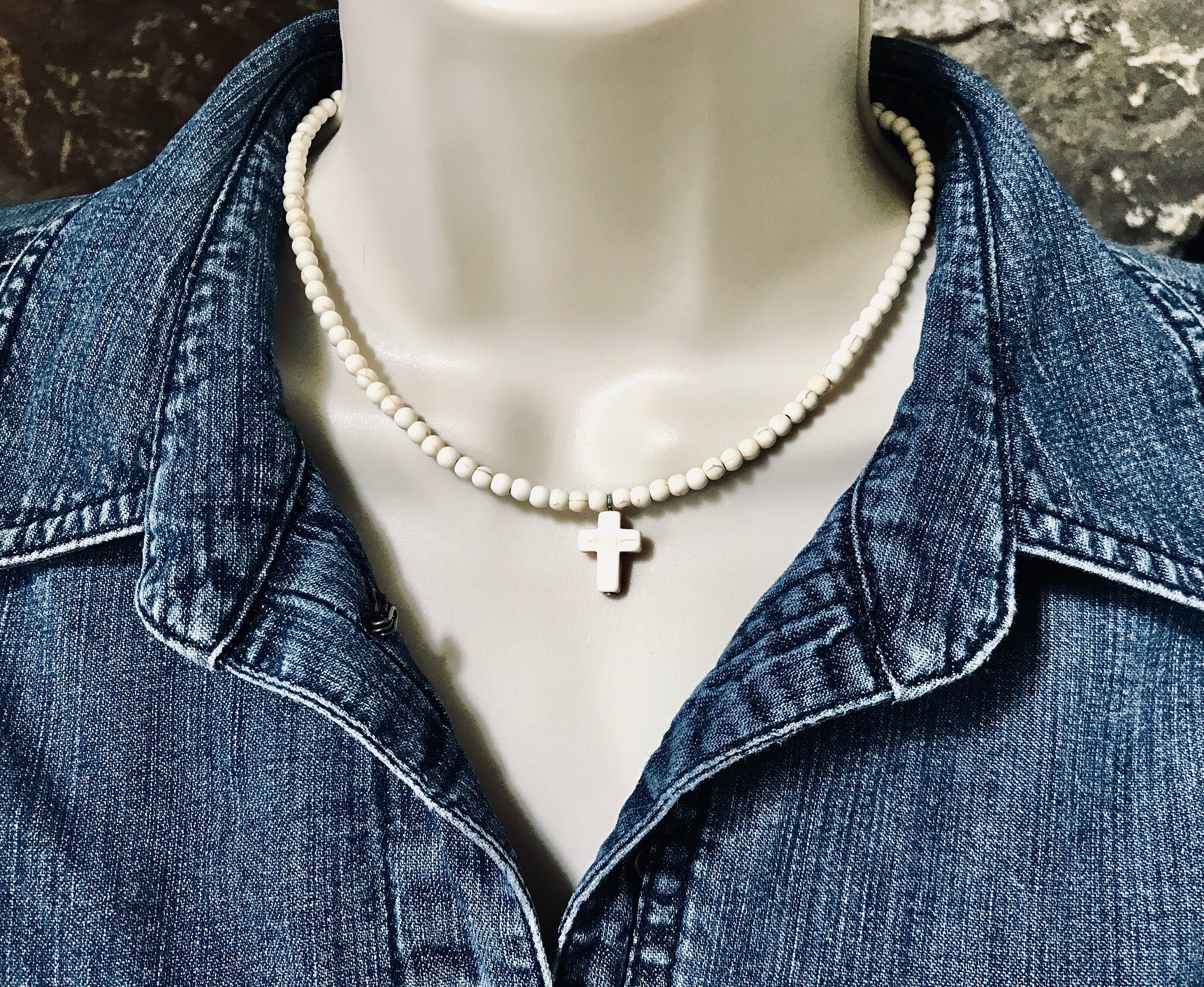 Ivory shop cross necklace