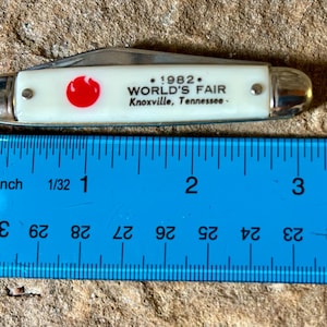 Vintage 1982 World’s Fair Pocket Knife, Knoxville TN, 1980s, Vintage Knives, Souvenir Knife, Vintage Gifts for Him, Knife Collector