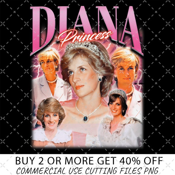 Retro Princess Diana PNG Digital Download, Vintage Princess Diana Png, Princess Diana PNG