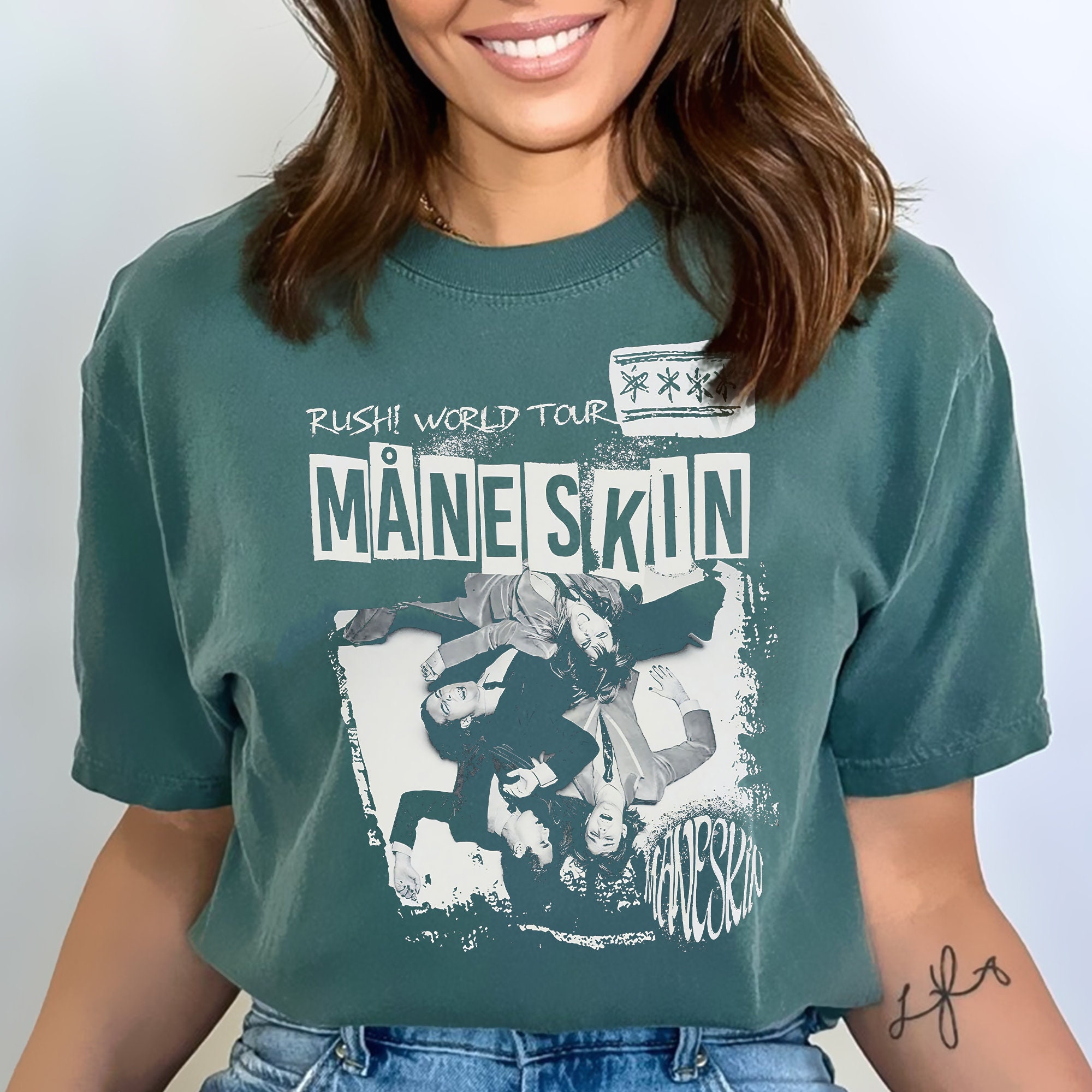 Maneskin Png, Vintage Maneskin Rush World Tour 2023 Png Maneskin Png, Vintage Maneskin Rush World Tour 2023 Png