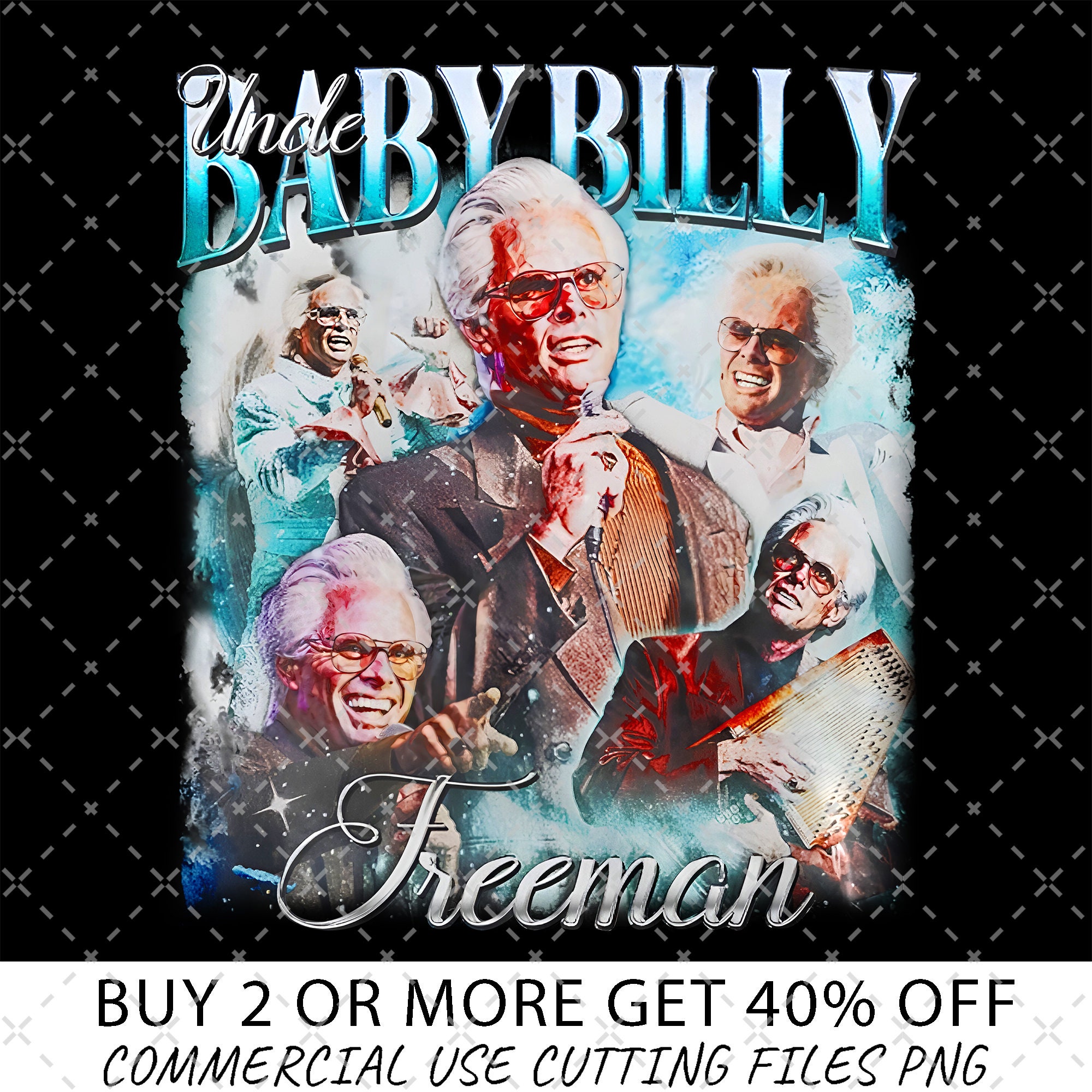 Uncle Baby Billy Freeman Movie Png, Bible Bonkers Vintage 90s Y2K
