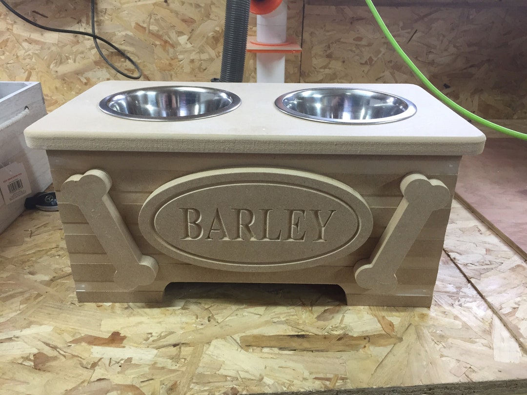 Raised Wooden Dog Bowl Table for Dog Health Etsy UK