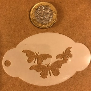 Face paint stencil  3 butterflies Mylar reusable