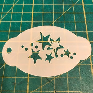 Stars face paint stencil Mylar