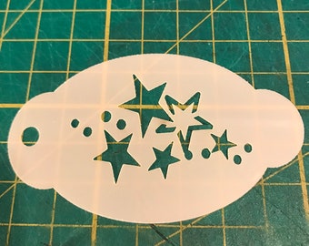 Stars face paint stencil Mylar