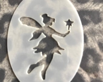 Fairy with star wand face paint stencil Mylar
