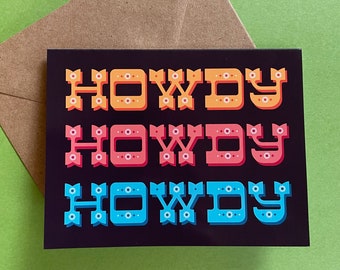 Howdy Greeting Card