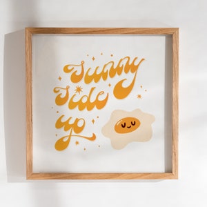 Fried Egg Art Print - Sunny Side Up Egg Illustration