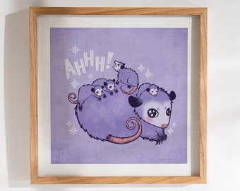 Impression d'art cri d'opossum | Décoration murale Possum