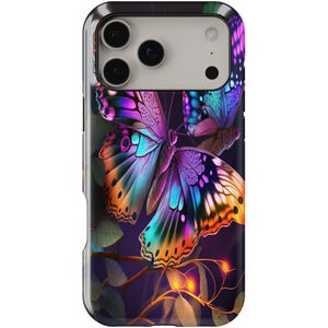 Atomic Butterflies Case - Apple iPhone 17, 16, 15, 14, 13, 12, 11, Pro Max, Pro, Plus, Mini, Xs Max, Xs, Xr,  SE