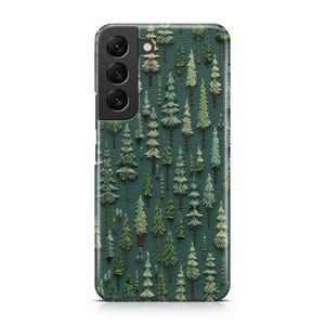 Embroidered Forest Case for Samsung Galaxy S26, S25, S24, S23, S22, S21, S20, S10, S9, Ultra, Plus, FE, Note 20, 10, 9, A73, A53, A33, A72