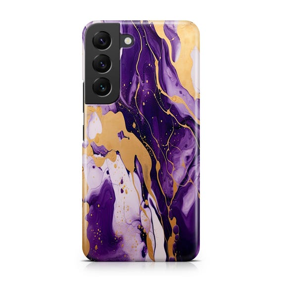 Violet Ink Case for Samsung Galaxy S26, S25, S24, S23, S22, S21, S20, S10, S9, Ultra, Plus, FE, Note 20, 10, 9, A73, A53, A33, A72, A52, +