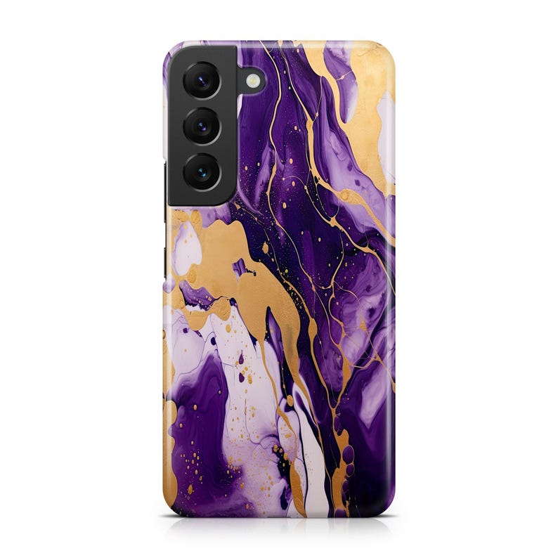 Violet Ink Case for Samsung Galaxy S26, S25, S24, S23, S22, S21, S20, S10, S9, Ultra, Plus, FE, Note 20, 10, 9, A73, A53, A33, A72, A52, + image 1