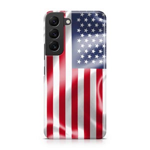 Waving American Flag Case for Samsung Galaxy S26, S25, S24, S23, S22, S21, S20, S10, S9, Ultra, Plus, FE, Note 20, 10, 9, A73, A53, A33, A72