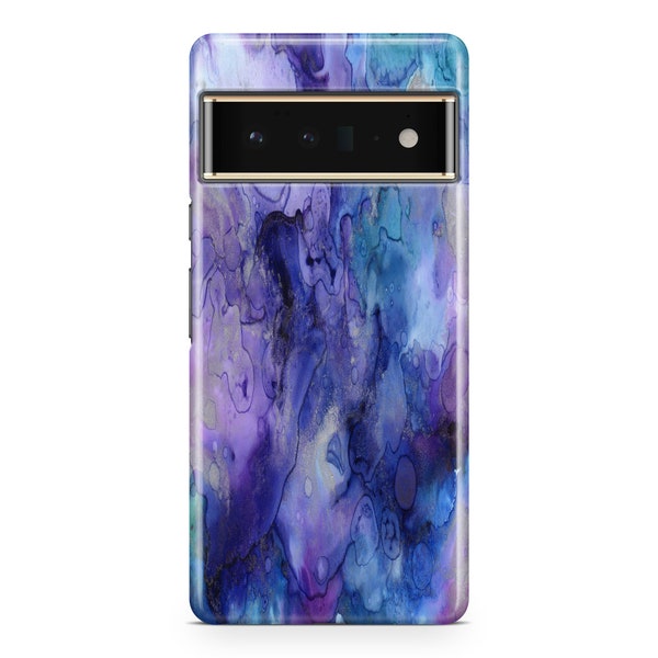 Purple InkDeco Case - Google Pixel 8, 8 Pro, 7a, 7, 7 Pro, 6, 6a, 6 Pro, 5, 4a 5g, 4a, 4 XL, 3a XL, 3 xL, OnePlus 10 Pro, 9 Pro