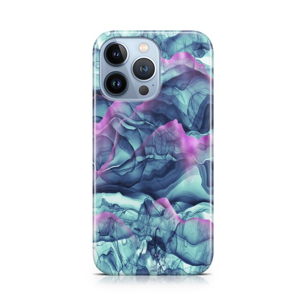 Coque De Téléphone Abstraite Géométrique Turquoise Et Orange - Drawn To Live - Neuf En Emballage
