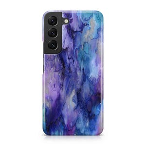 Purple InkDeco Case for Samsung Galaxy S26, S25, S24, S23, S22, S21, S20, S10, S9, Ultra, Plus, FE, Note 20, 10, 9, A73, A53, A33, A72, A52