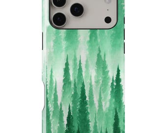 Green Mist Forest Case - Apple iPhone 17, 16, 15, 14, 13, 12, 11, Pro Max, Pro, Plus, Mini, Xs Max, Xs, Xr,  SE